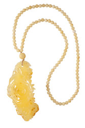 Amber beads with “Dragon” pendant