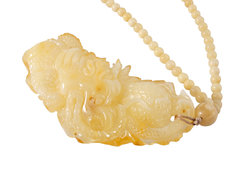 Amber beads with “Dragon” pendant