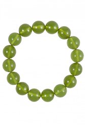 Bracelet made of green amber balls