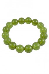 Bracelet made of green amber balls