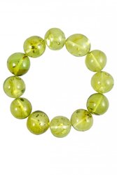 Bracelet made of greenish amber beads