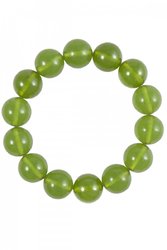 Bracelet made of green amber balls