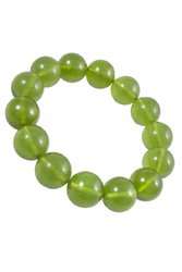 Bracelet made of green amber balls