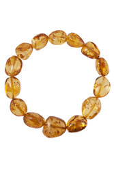 Bracelet made of polished amber stones