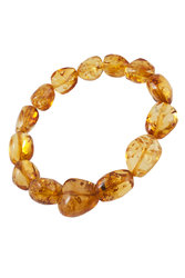 Bracelet made of polished amber stones