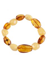 Bracelet made of polished amber stones