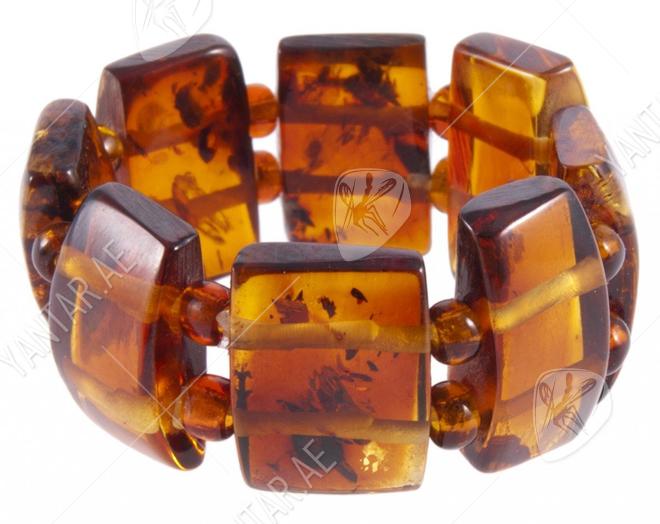 Ring made of “cognac” amber