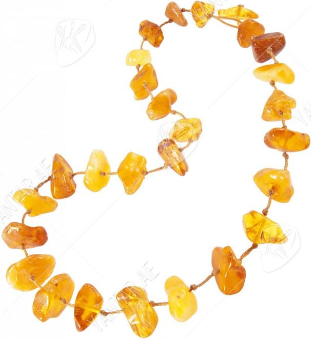 Beads-string with amber stones