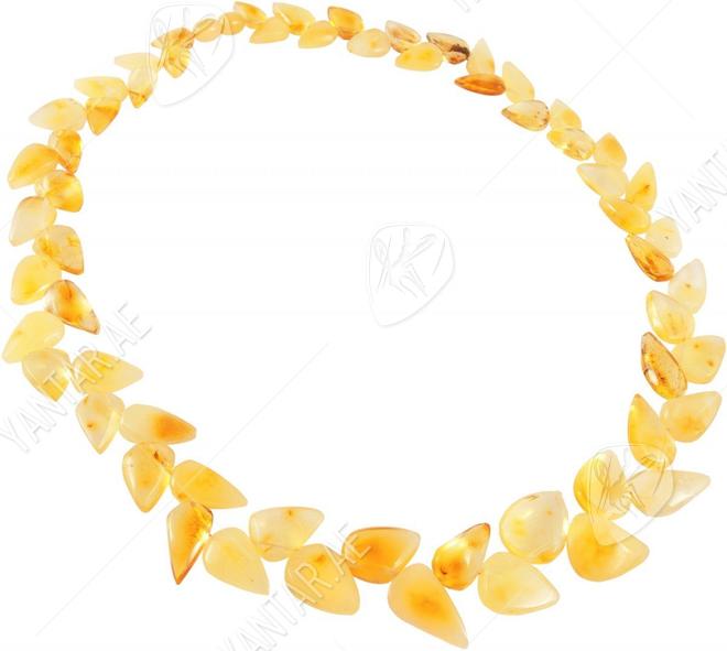 Beads made of light translucent amber “Triumph”