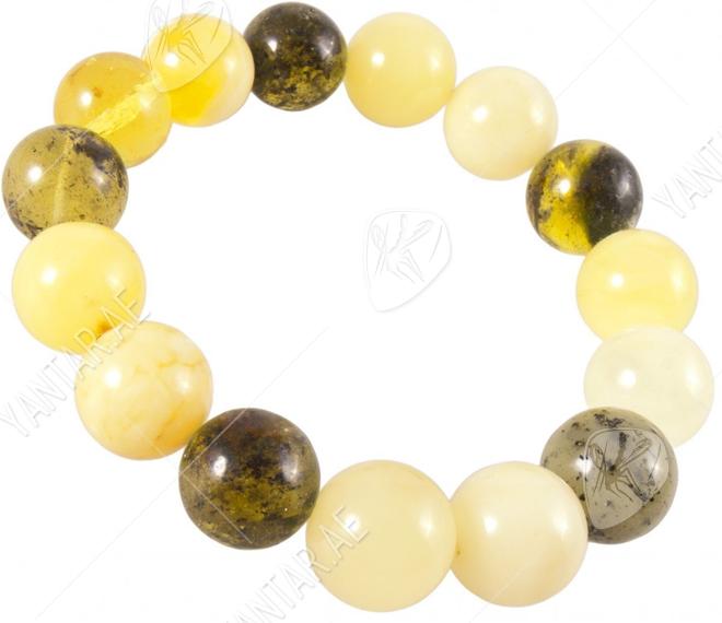 Bracelet made of amber beads “Color Path”