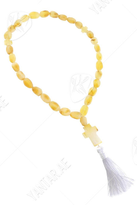 Orthodox rosary made of polished amber