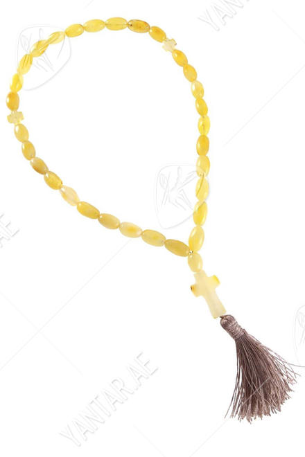 Orthodox rosary made of polished amber