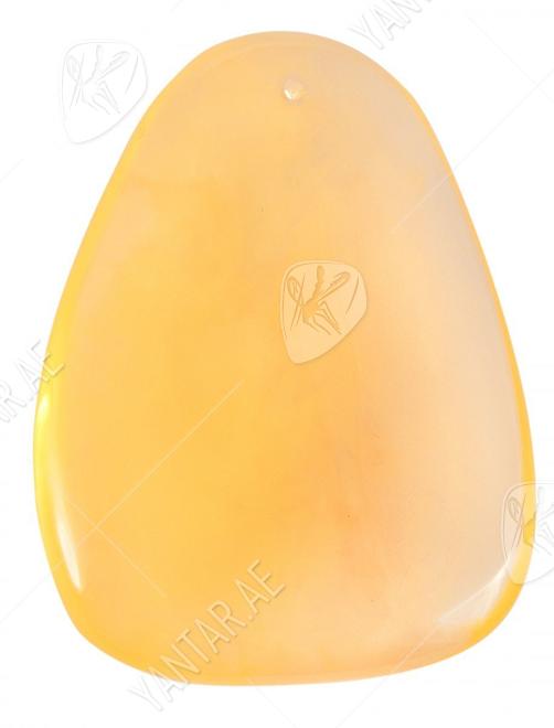 Amber polished translucent pendant