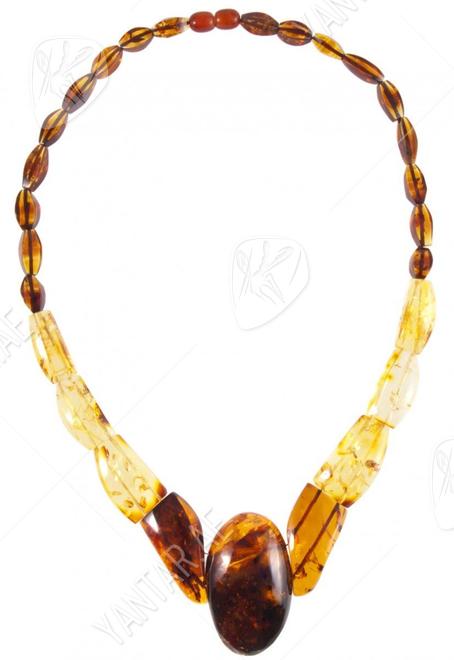 Beads made of figured amber stones “Elite”