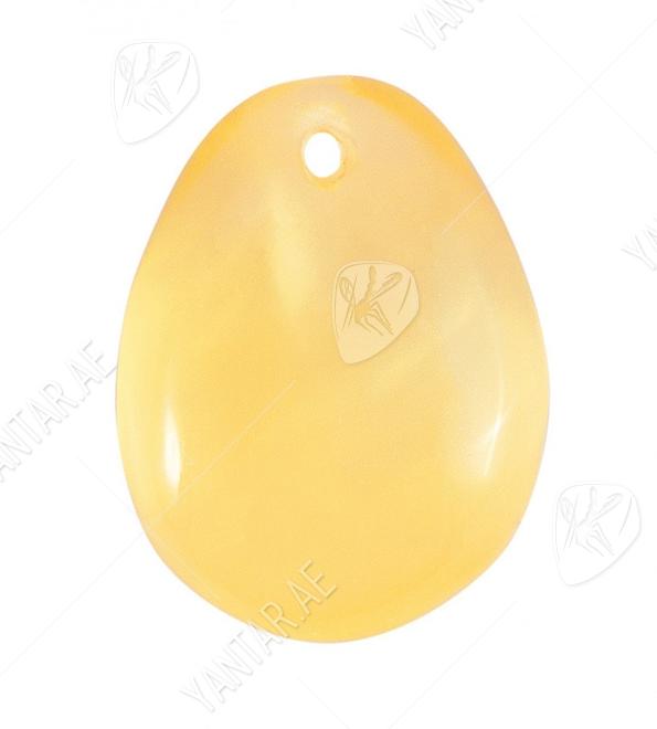 Amber polished drop shaped pendant