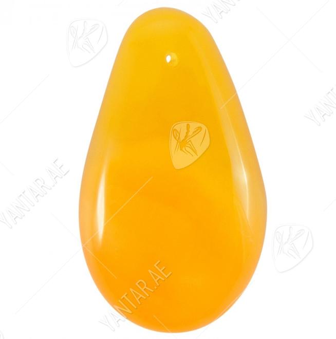 Amber polished pendant in rich honey color