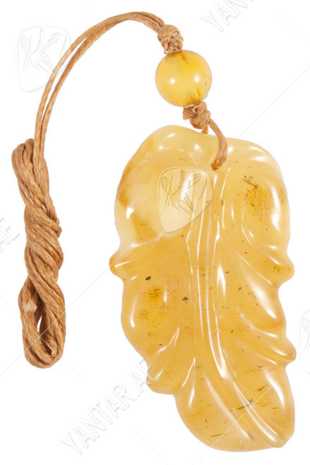 Amber pendant "Leaf"