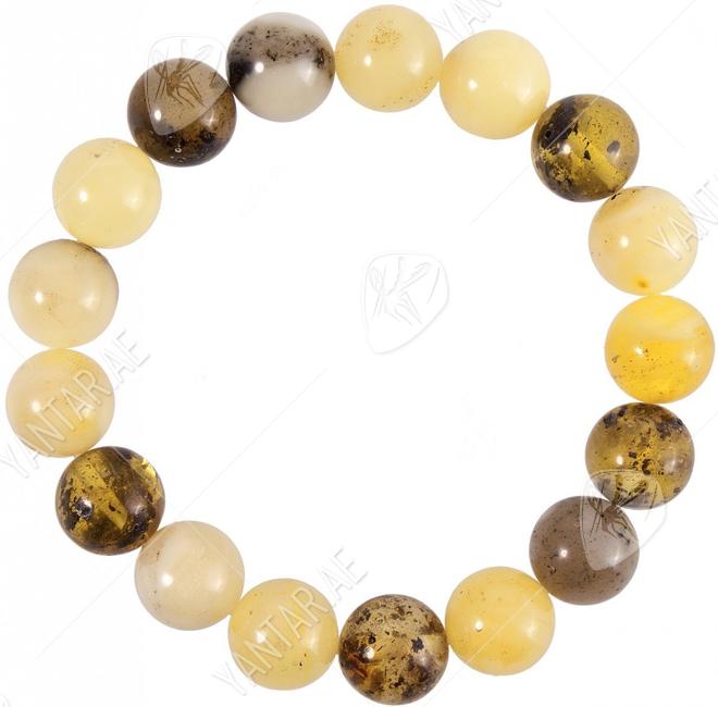 Bracelet made of multi-colored amber balls