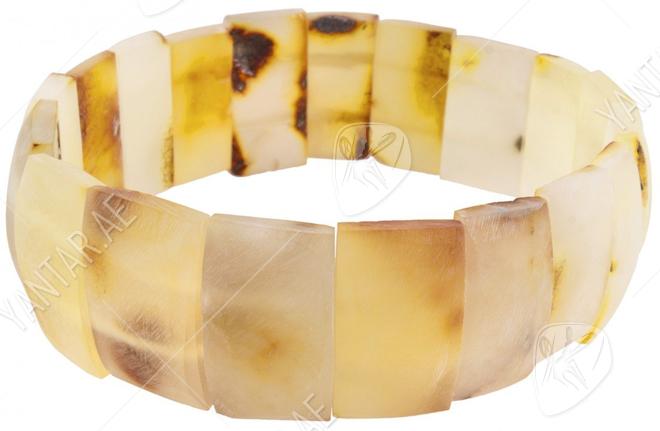 Amber bracelet made of polished plates (medicinal)