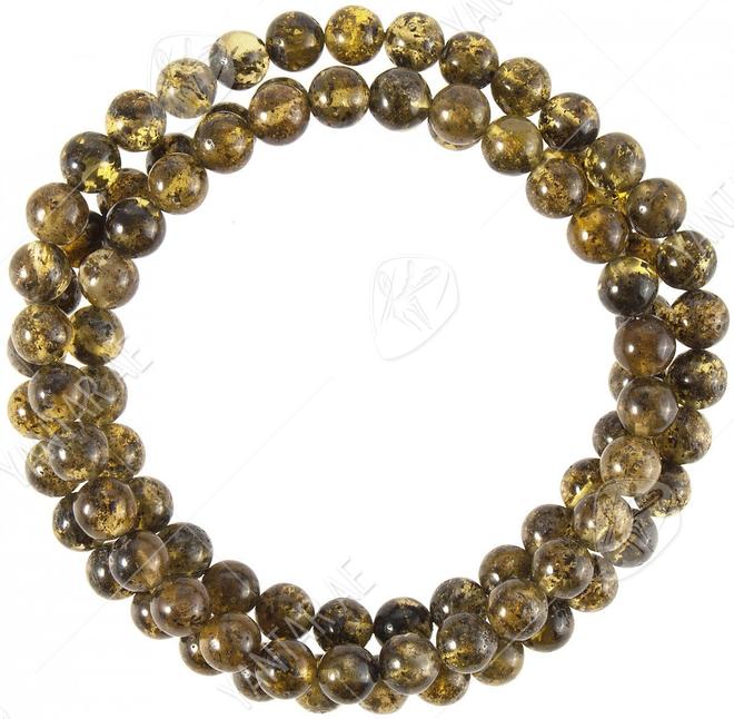 Bracelet for entwining several rows of amber balls