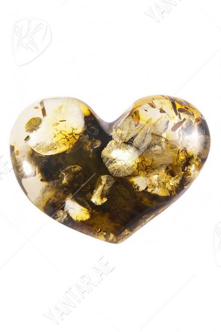 Amber brooch “Heart”