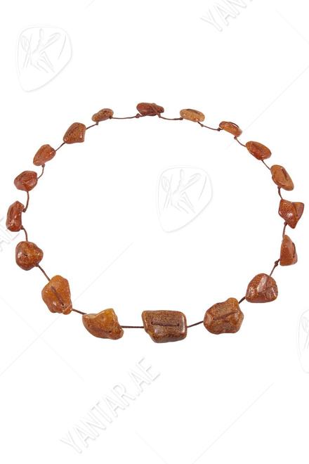 Beads-string made of dark amber stones