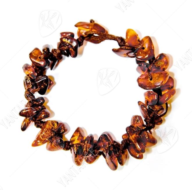 Braided bracelet with amber