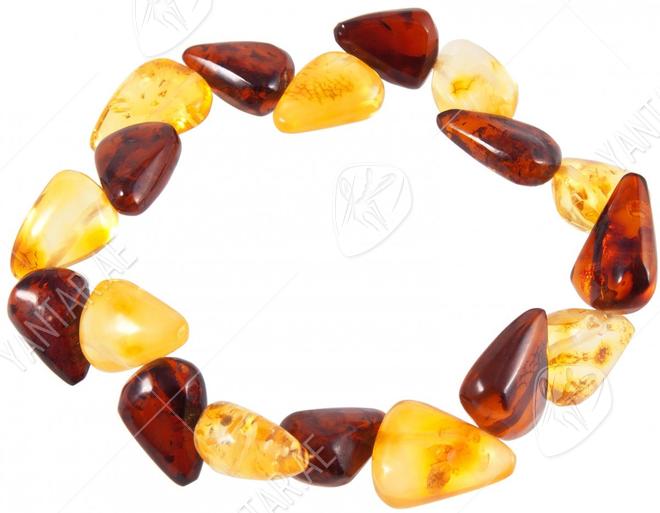 Bracelet made of amber stones-droplets “Celebration”