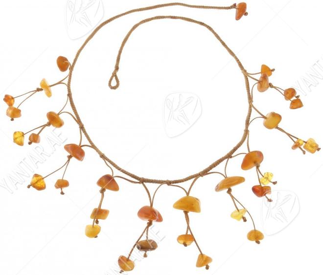 Braided amber beads