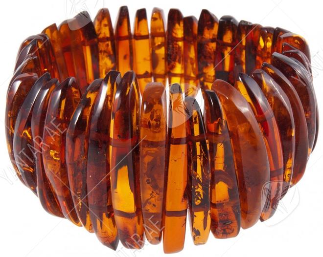 Bracelet made of cognac amber stones “Cleopatra”