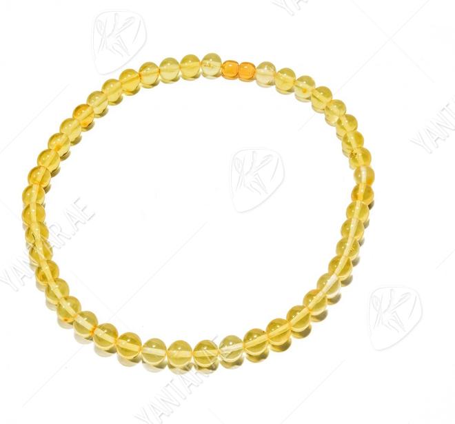 Beads made from transparent amber balls