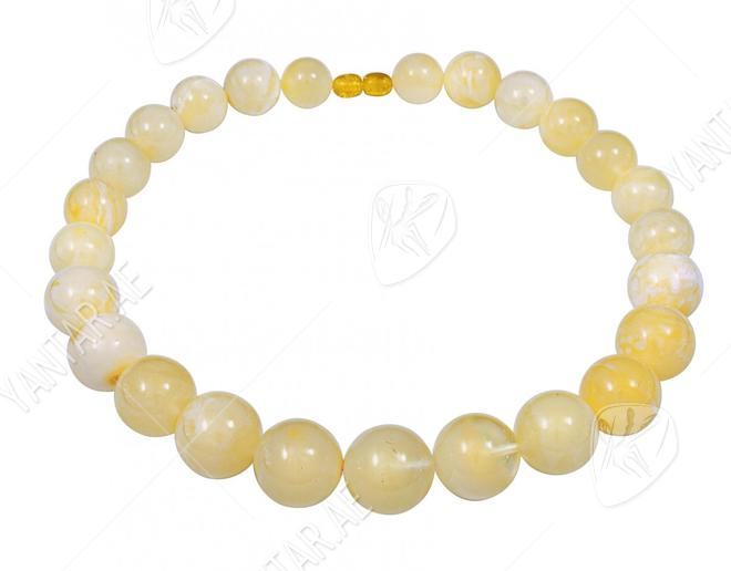 Beads made from milky amber beads