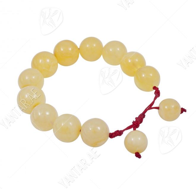 Shamballa bracelet made of amber balls