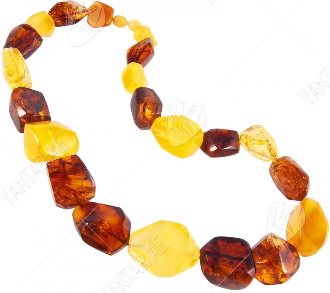 Beads made of multi-colored amber “Grand”