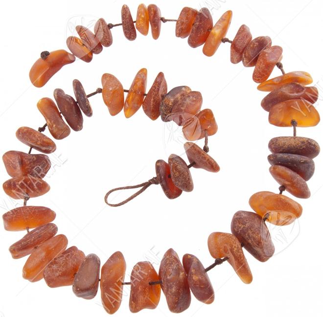 Beads-string with amber stones