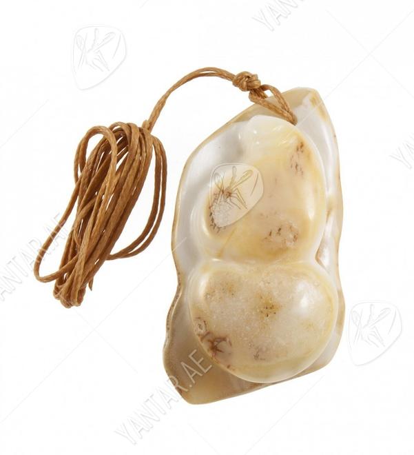 Pendant “Snail” on a wax rope