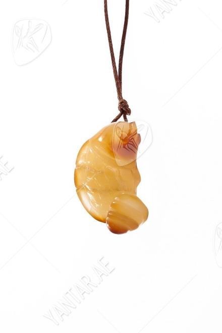 Pendant “Fish” on a waxed rope