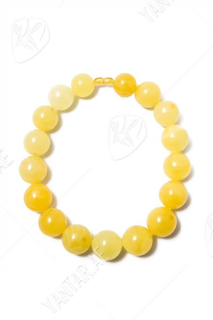 Beads made from yellow amber balls