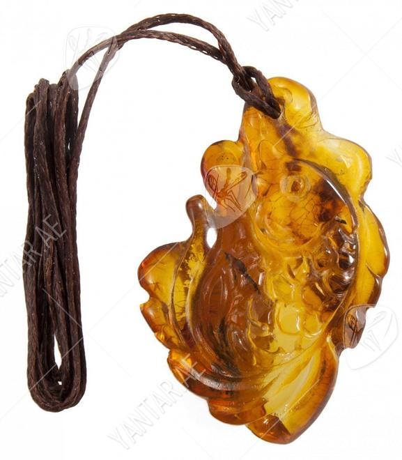 Pendant “Fish” on a waxed rope