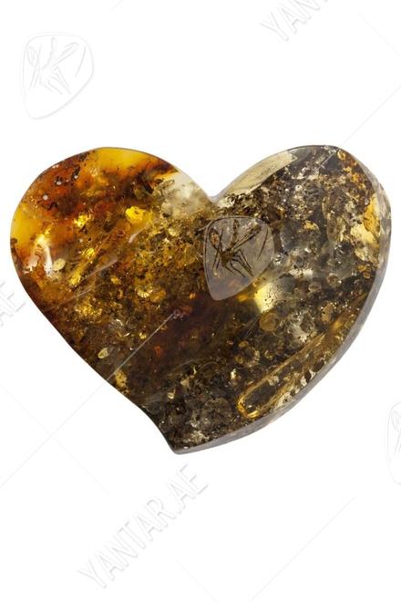 Author's brooch “Amber Heart”