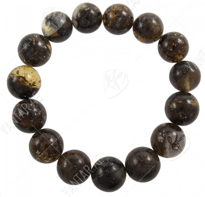 Dark amber ball bracelet