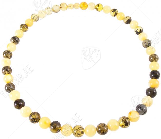 Beads made from amber beads “Zebra”