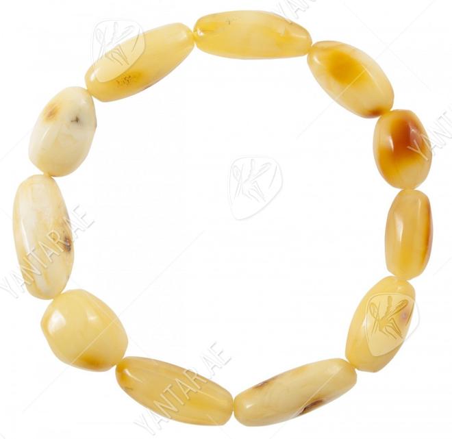 Bracelet made of light amber stones