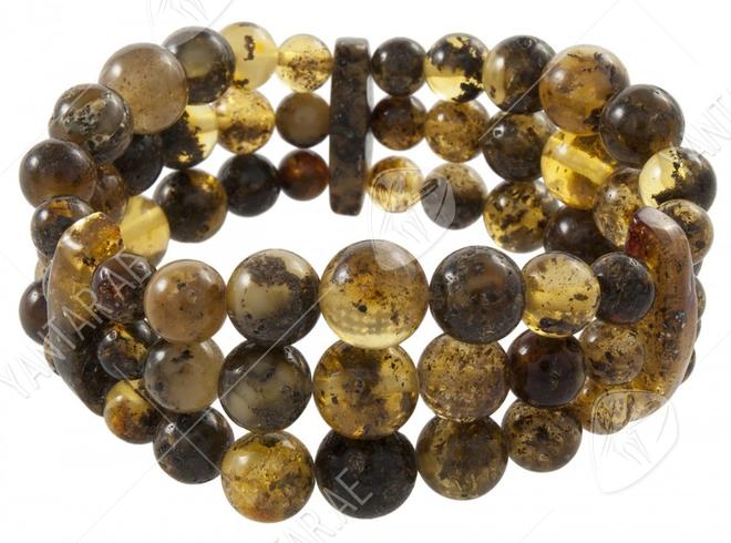 Multi-row amber bracelet