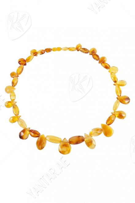 Amber necklace “Rays of the sun”