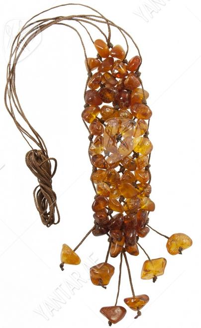 Beads-string with amber pendant