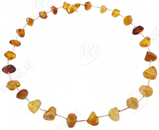 Beads-string with amber stones