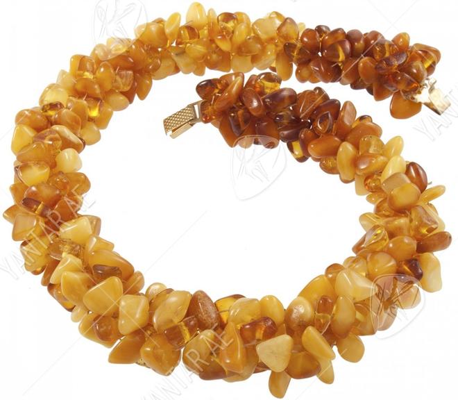 Braided amber beads "Collar"