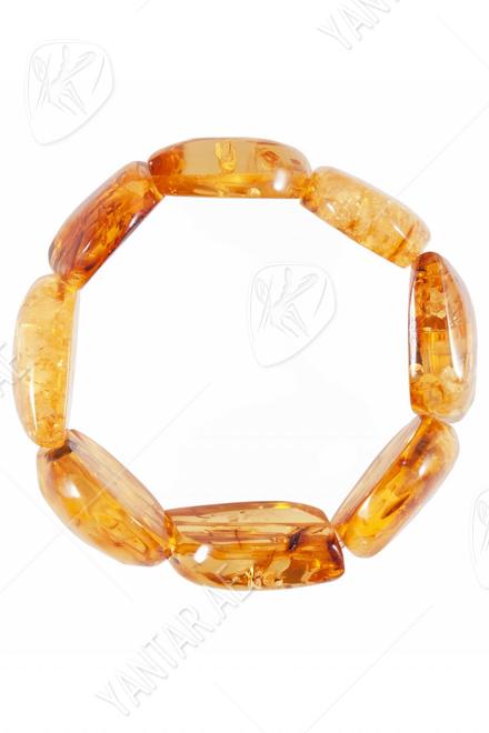 Bracelet made of figured amber stones