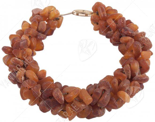 Polished amber bracelet